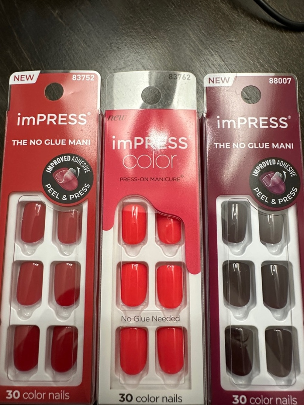 imPRESS Press-On Manicure Trio — Bright Red & Deep red 3 set
